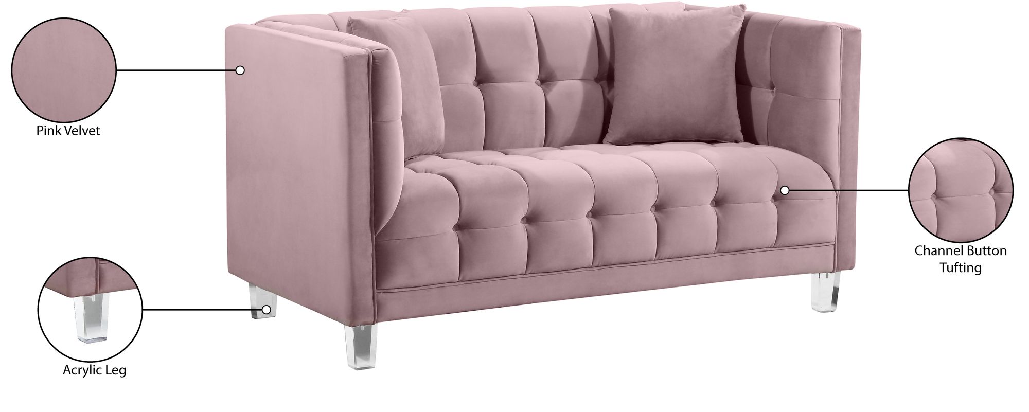 Mariel Velvet Loveseat