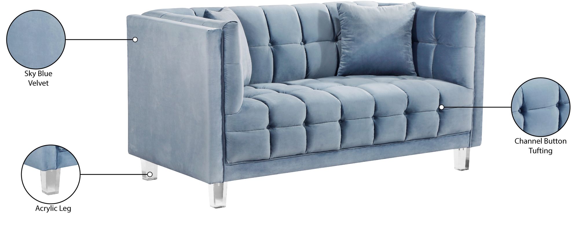 Mariel Velvet Loveseat