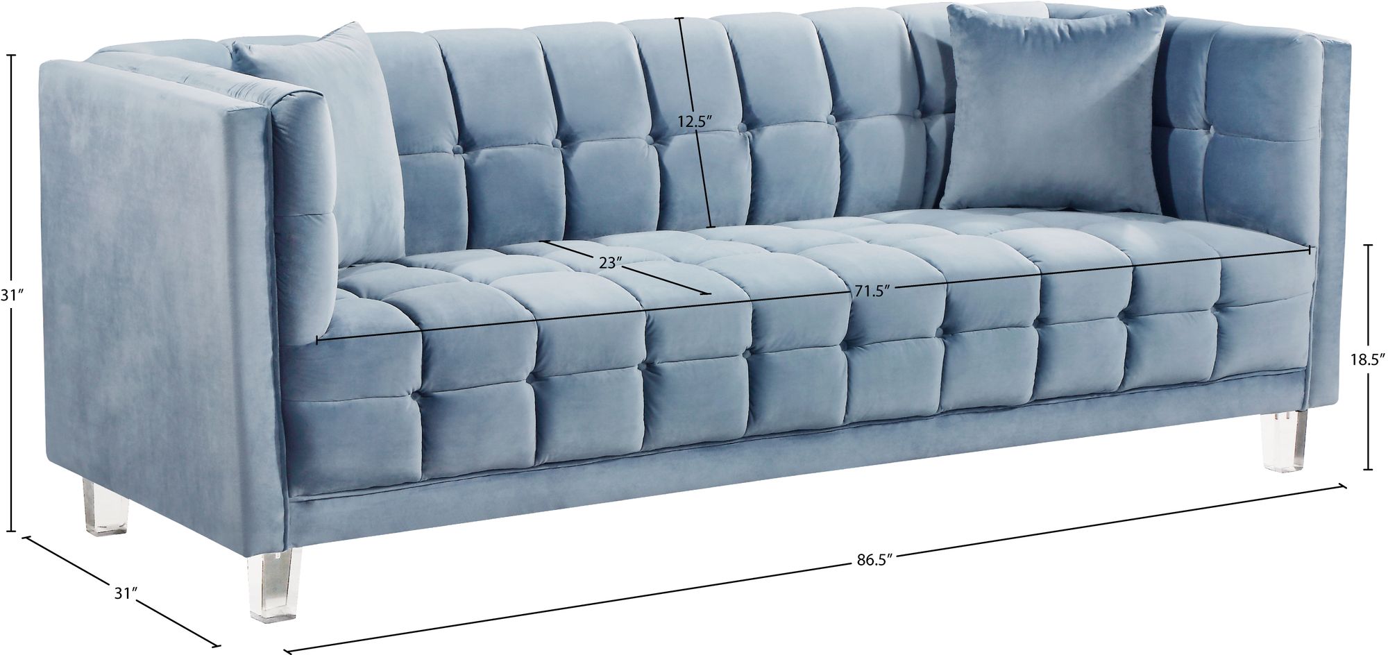 Mariel Velvet Sofa