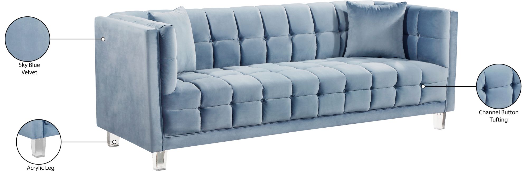 Mariel Velvet Sofa