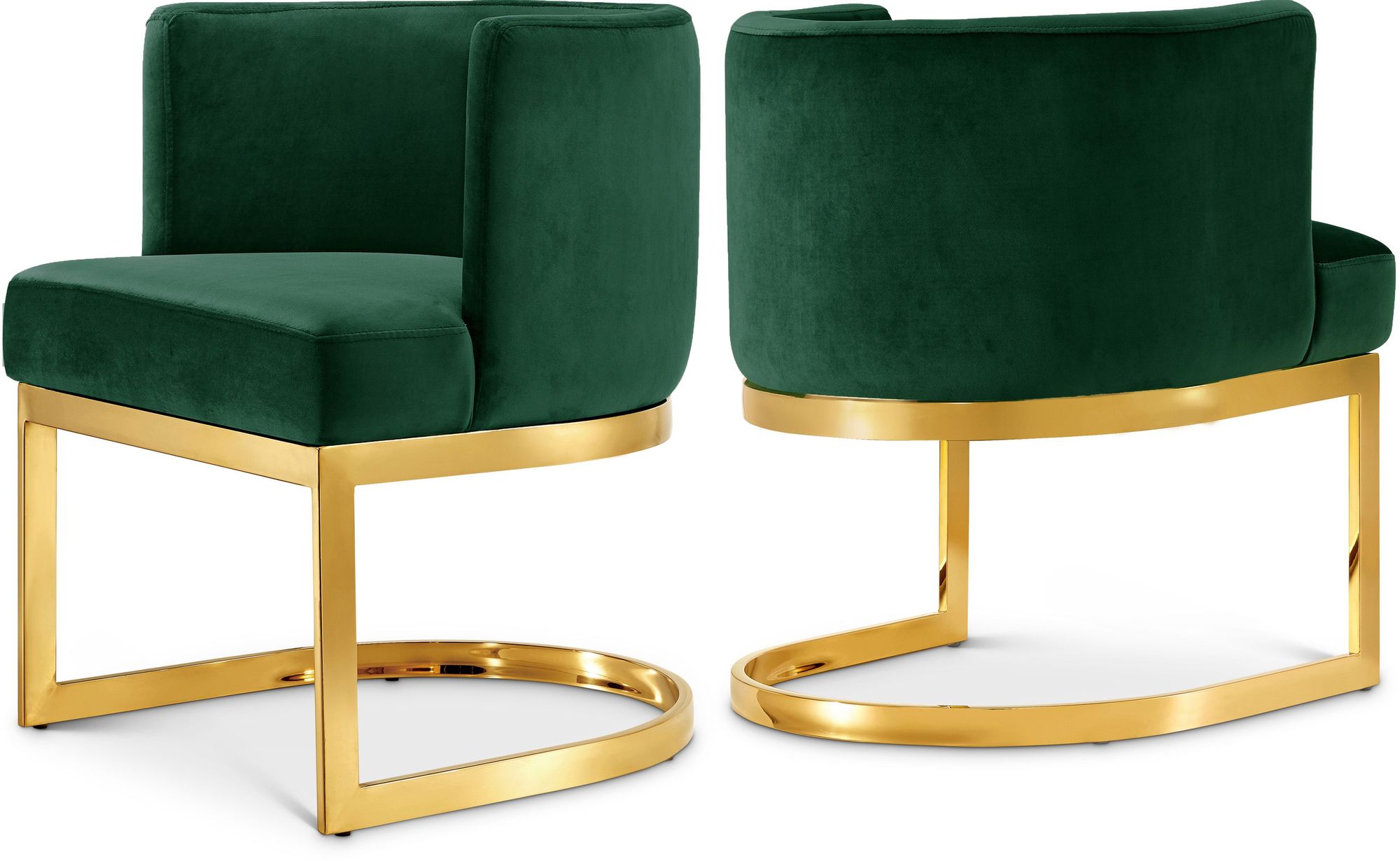 Gianna Velvet Dining Chair with Gold Stainless Steel Base