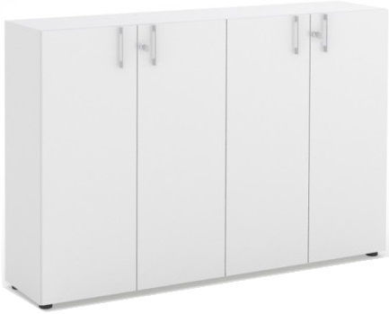 Nova Lockable Cabinet White With 4 Doors