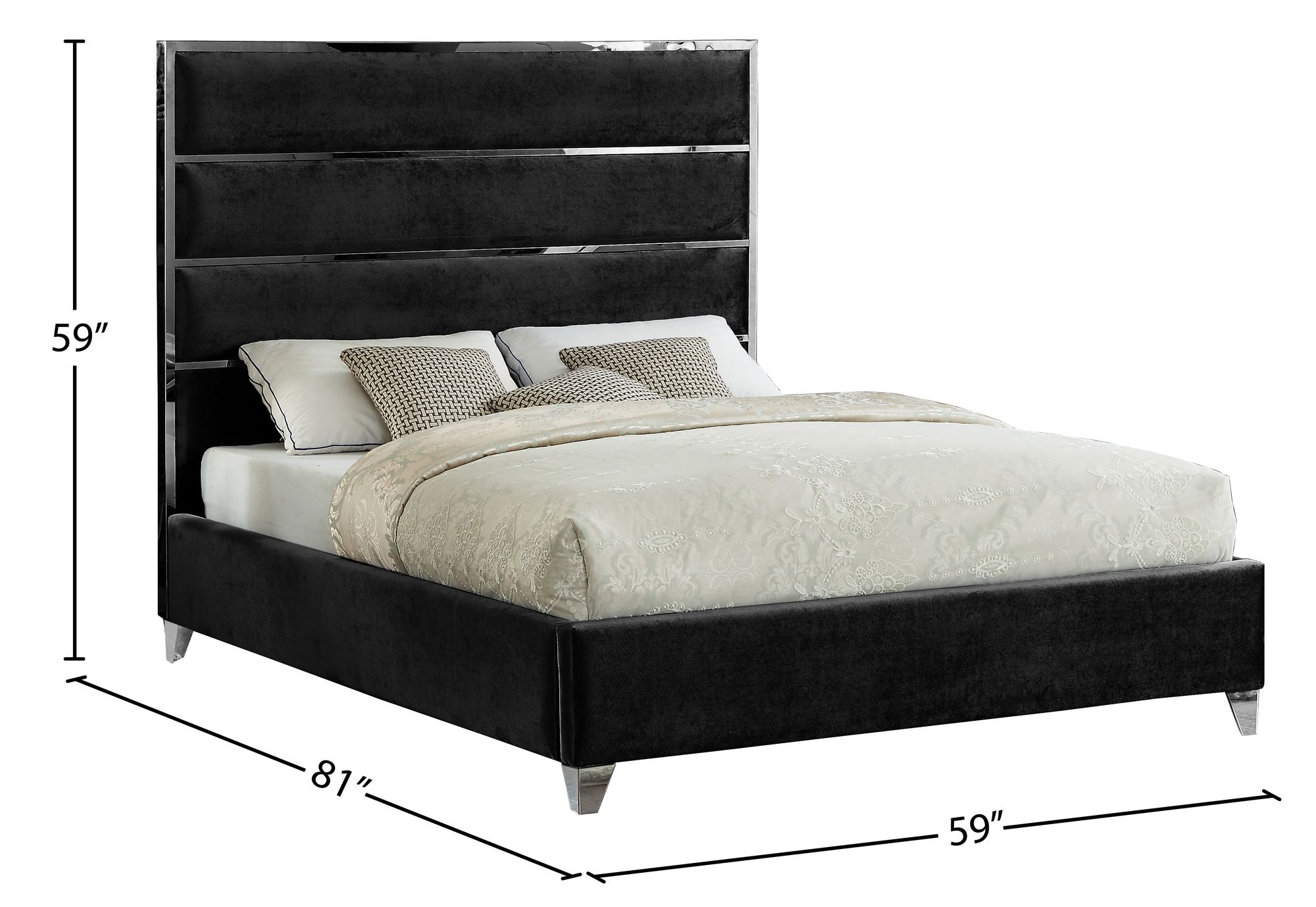 Zuma Velvet Full Size Bed
