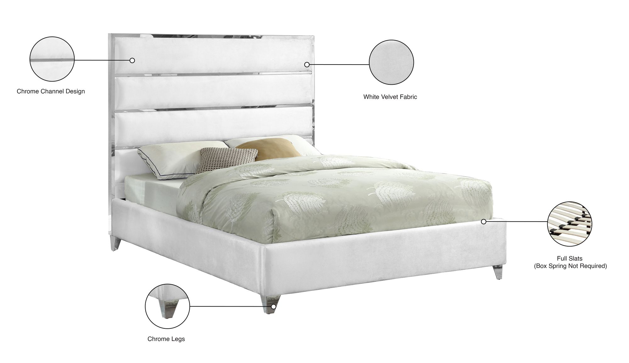 Zuma Velvet Full Size Bed