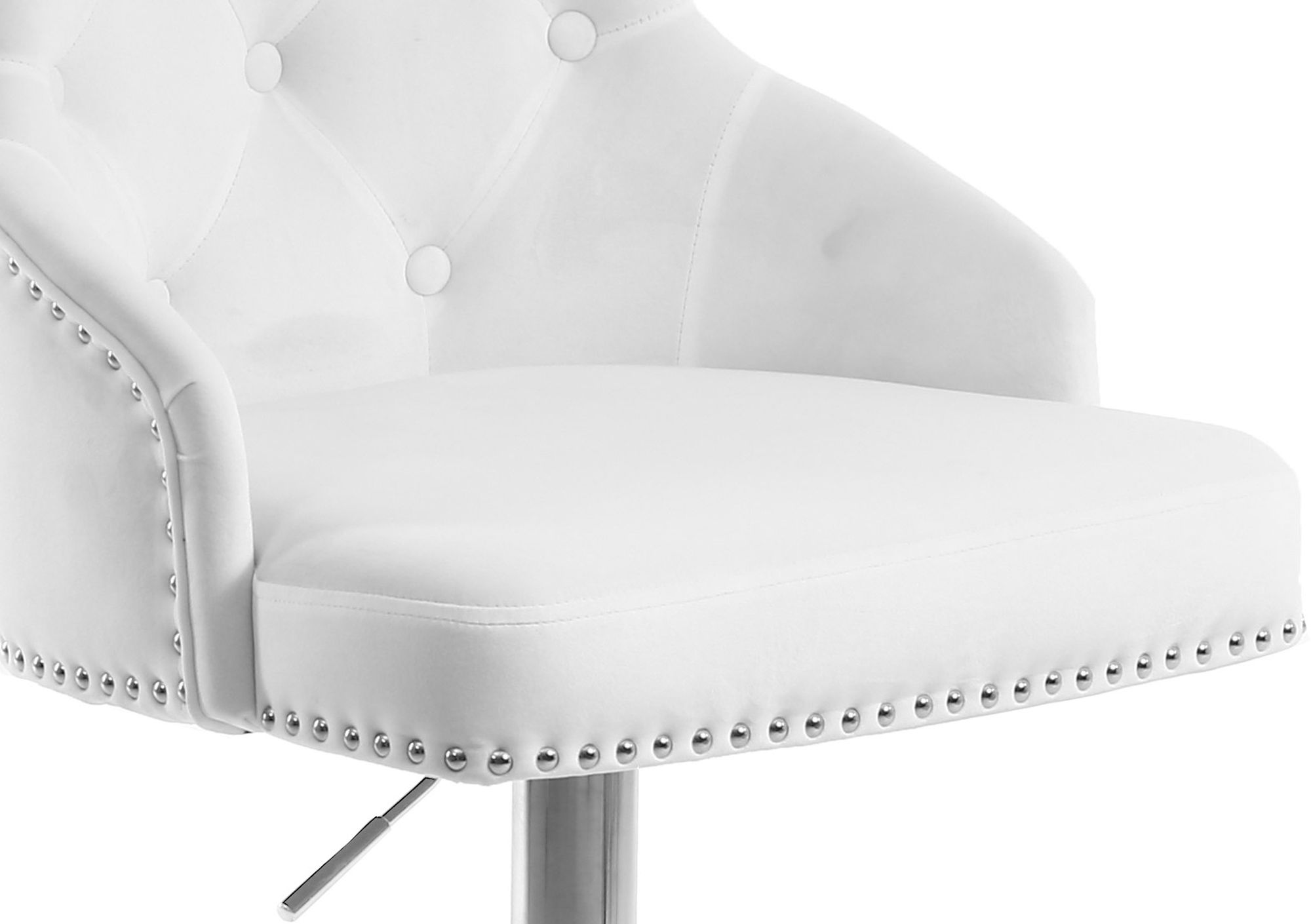 Claude Velvet Adjustable Stool with Chrome Base