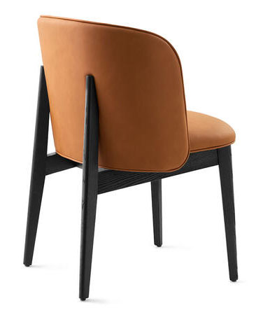 Abrey Fabric/Wood Customizable Dining Armchair