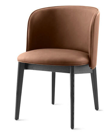 Abrey Fabric/Wood Customizable Dining Armchair