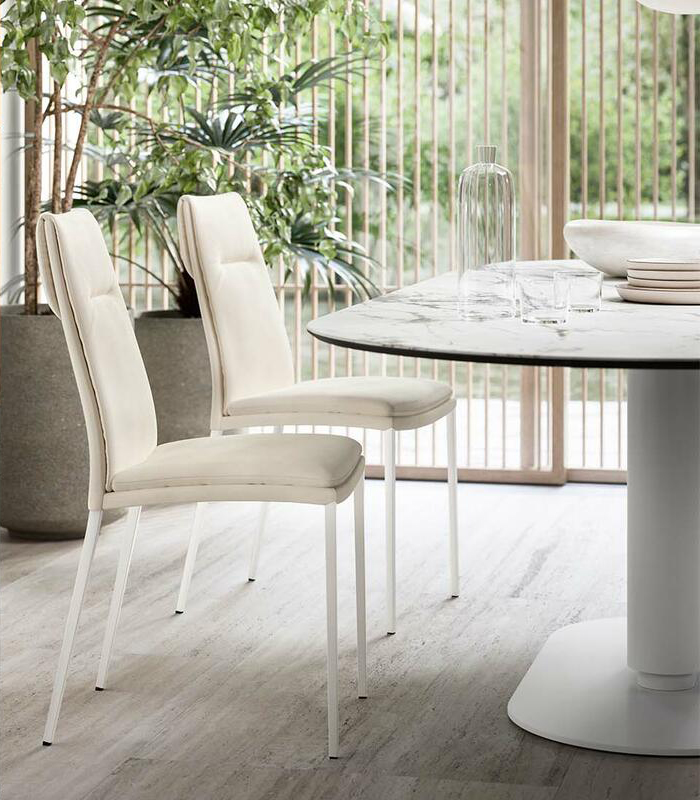 Carmen Fabric/Metal Customizable Upholstered Dining Chair