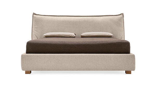 Softly Fabric/Wood Platform Bed