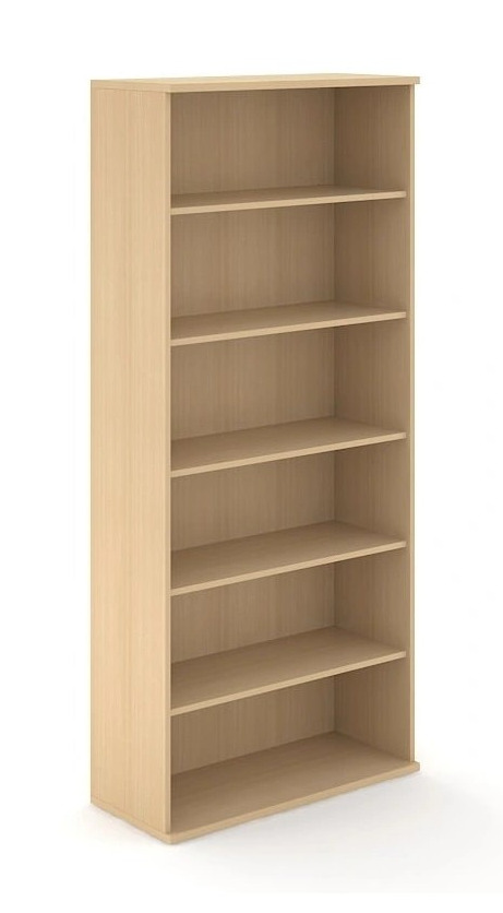 Uni Melamine Office Bookcase w/6 Shelves