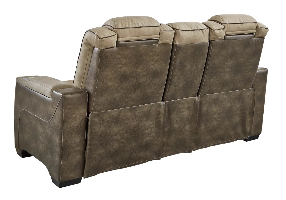 Ashley Next-Gen Durapella Polyester/PU Dual Power Reclining Loveseat w/Console
