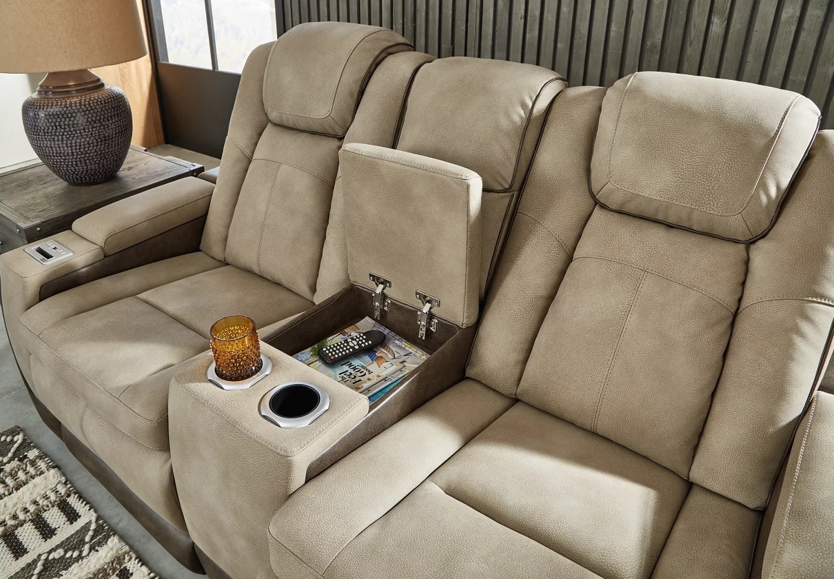 Ashley Next-Gen Durapella Polyester/PU Dual Power Reclining Living Room Set