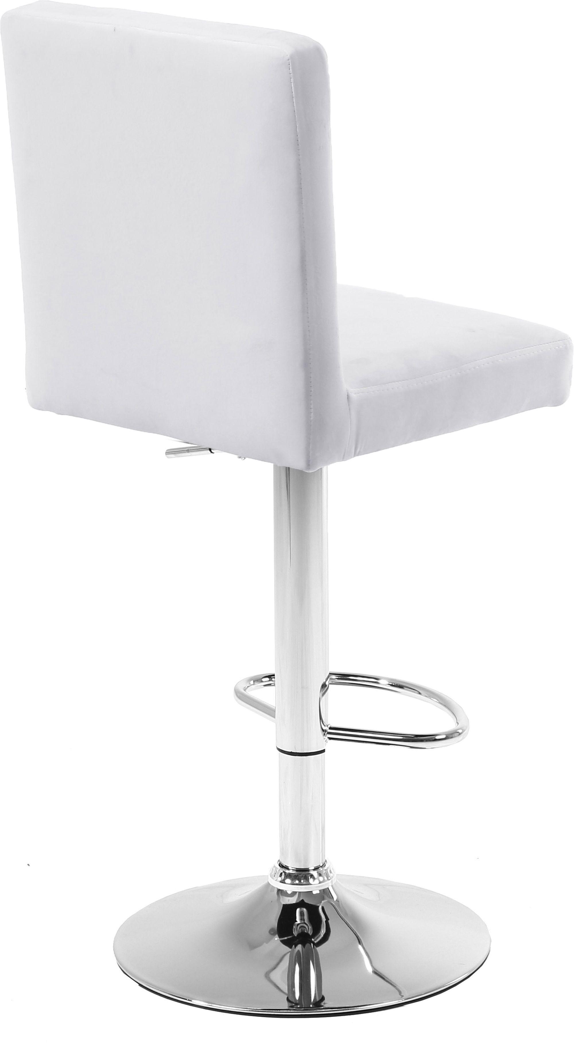 Joel Velvet Adjustable Stool with Chrome Base