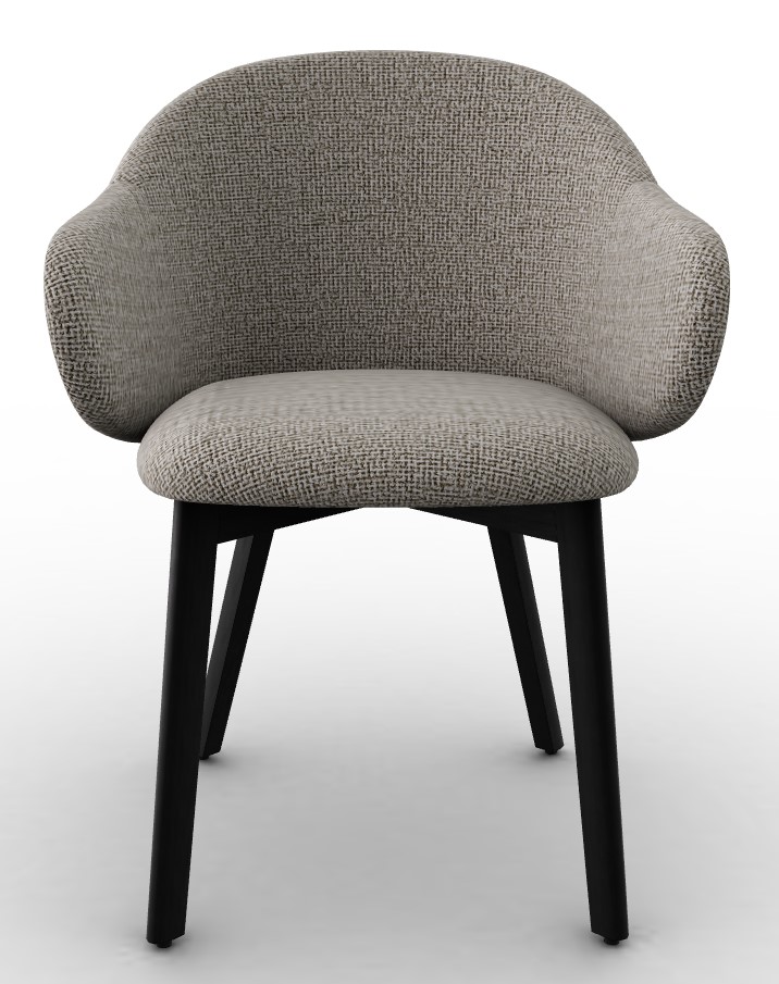 Holly Fab Upholstery/Wood Dining Armchair