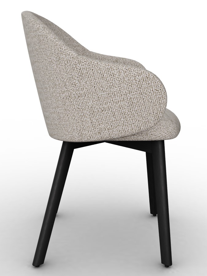 Holly Fab Upholstery/Wood Dining Armchair