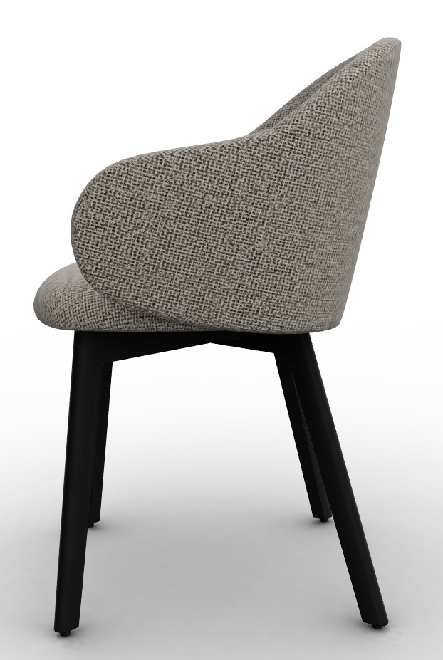 Holly Fab Upholstery/Wood Dining Armchair