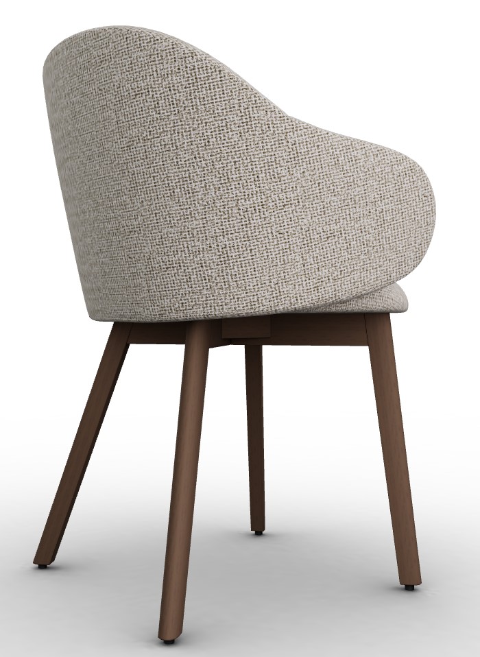 Holly Fab Upholstery/Wood Dining Armchair