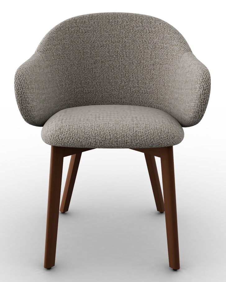 Holly Fab Upholstery/Wood Dining Armchair