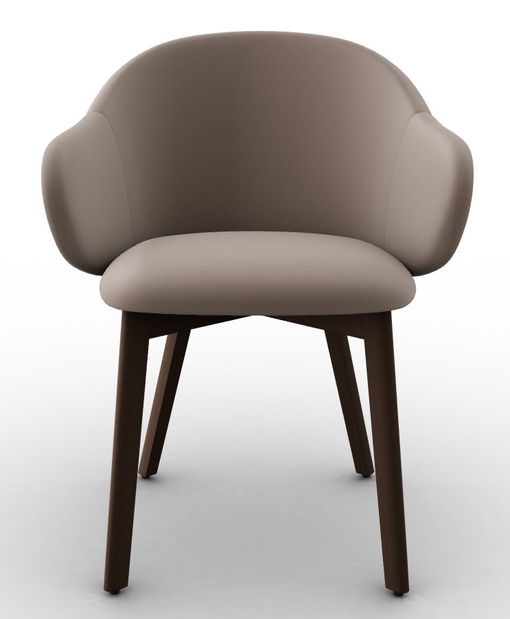 Holly Fab Upholstery/Wood Dining Armchair