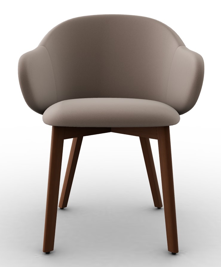 Holly Fab Upholstery/Wood Dining Armchair