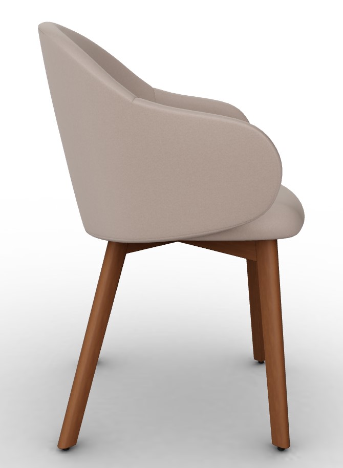 Holly Fab Venice Fabric/Wood Dining Armchair