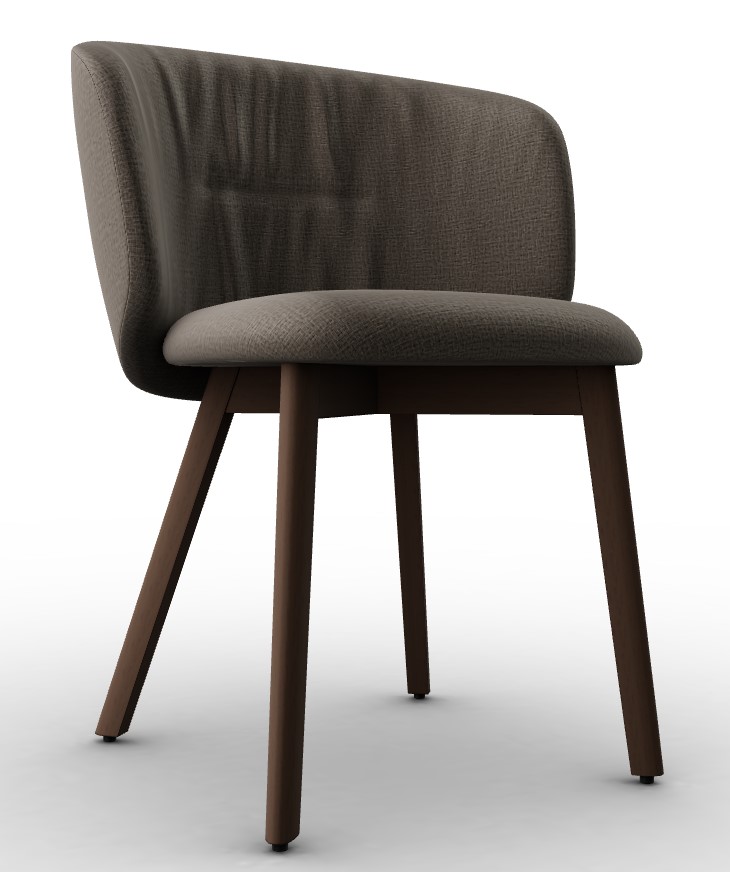 Sweel Upholstery/Wood Dining Chair