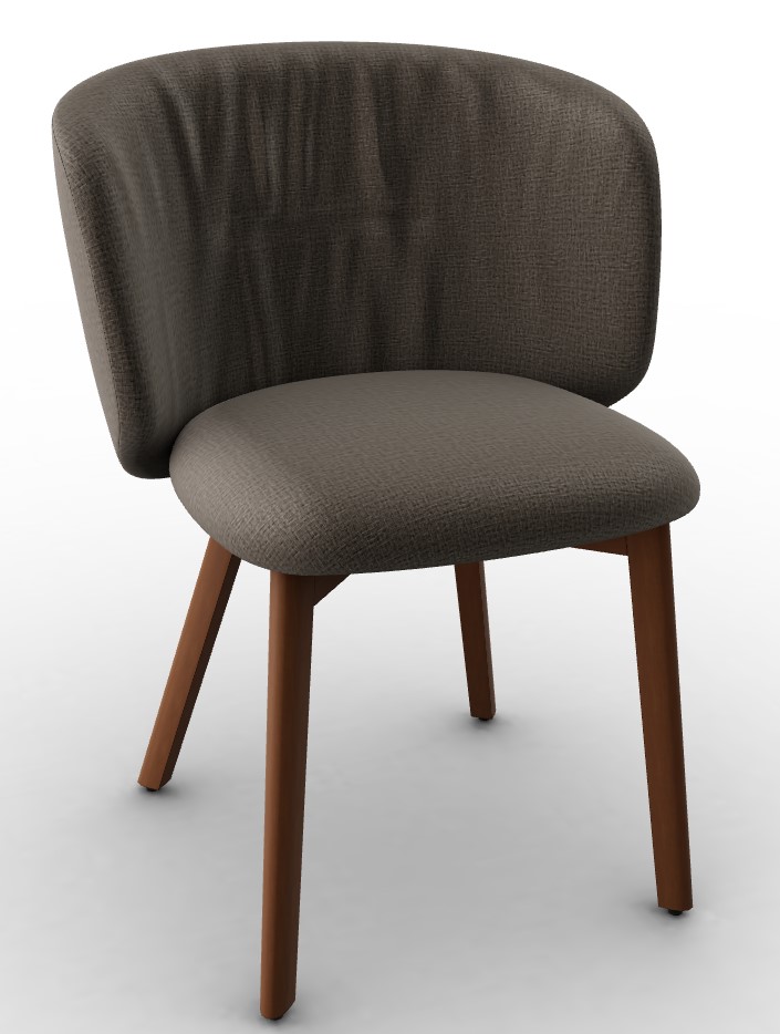 Sweel Kalix Fabric/Wood Dining Chair