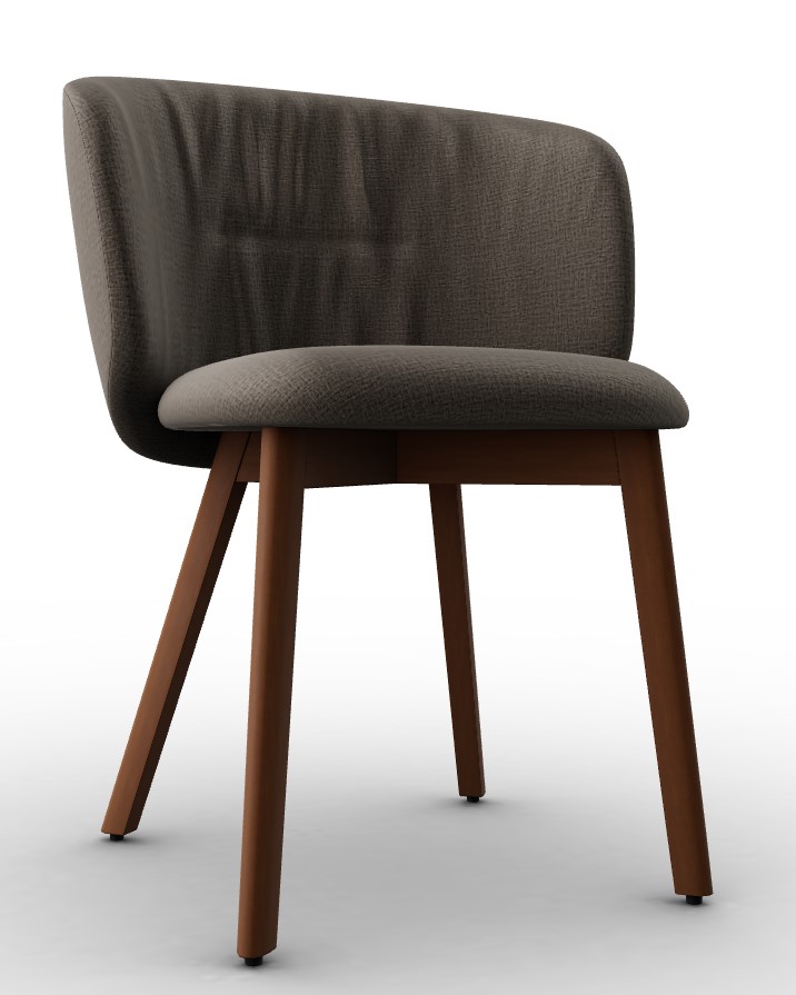 Sweel Upholstery/Wood Dining Chair