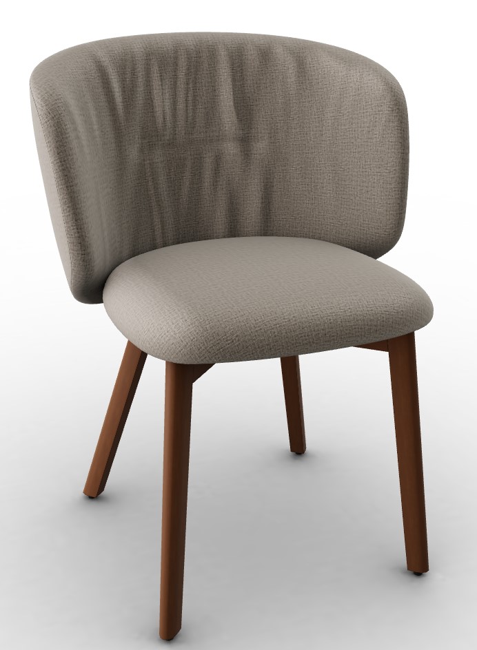 Sweel Upholstery/Wood Dining Chair
