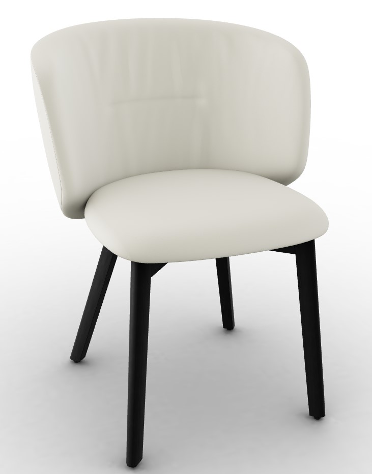 Sweel Upholstery/Wood Dining Chair