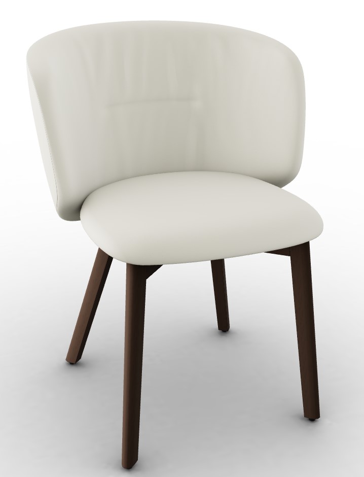 Sweel Upholstery/Wood Dining Chair