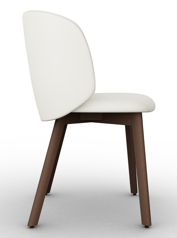 Sweel Paris Fabric/Wood Dining Chair