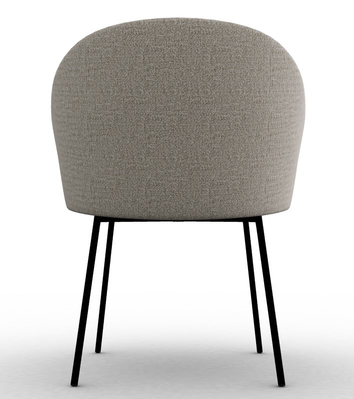 Holly Fab Upholstery/Metal Dining Armchair