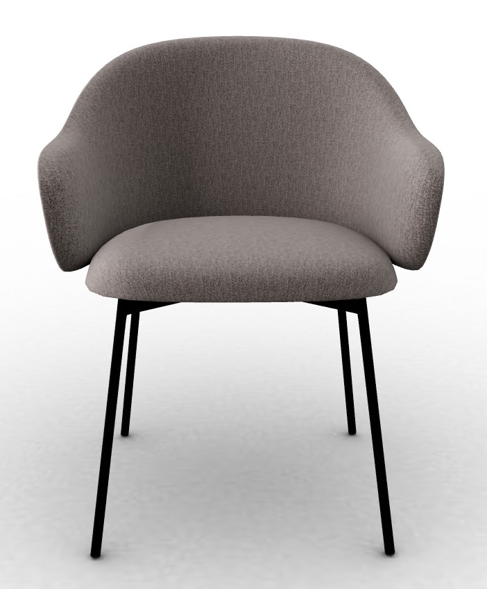 Holly Fab Upholstery/Metal Dining Armchair