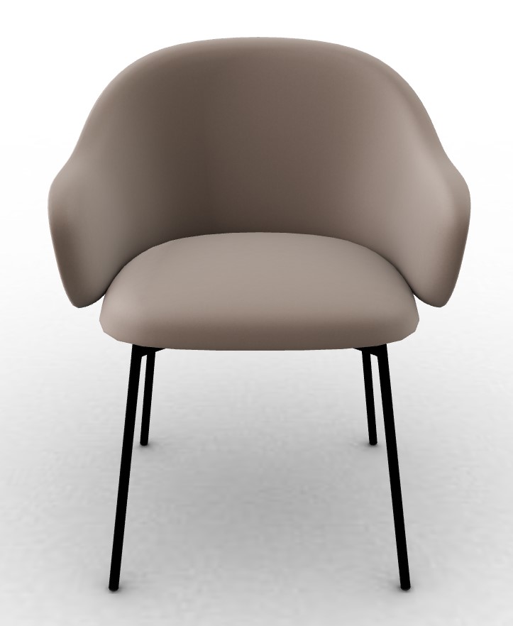 Holly Fab Upholstery/Metal Dining Armchair