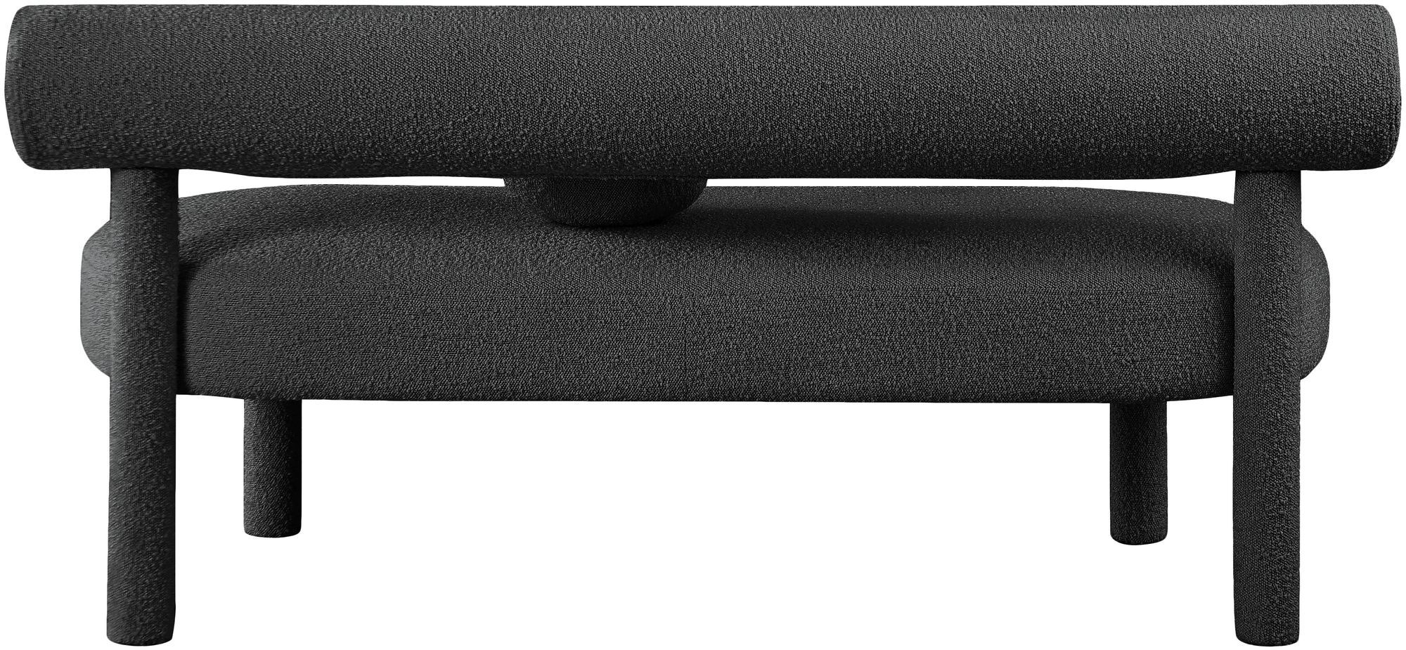 Parlor Boucle Fabric Bench