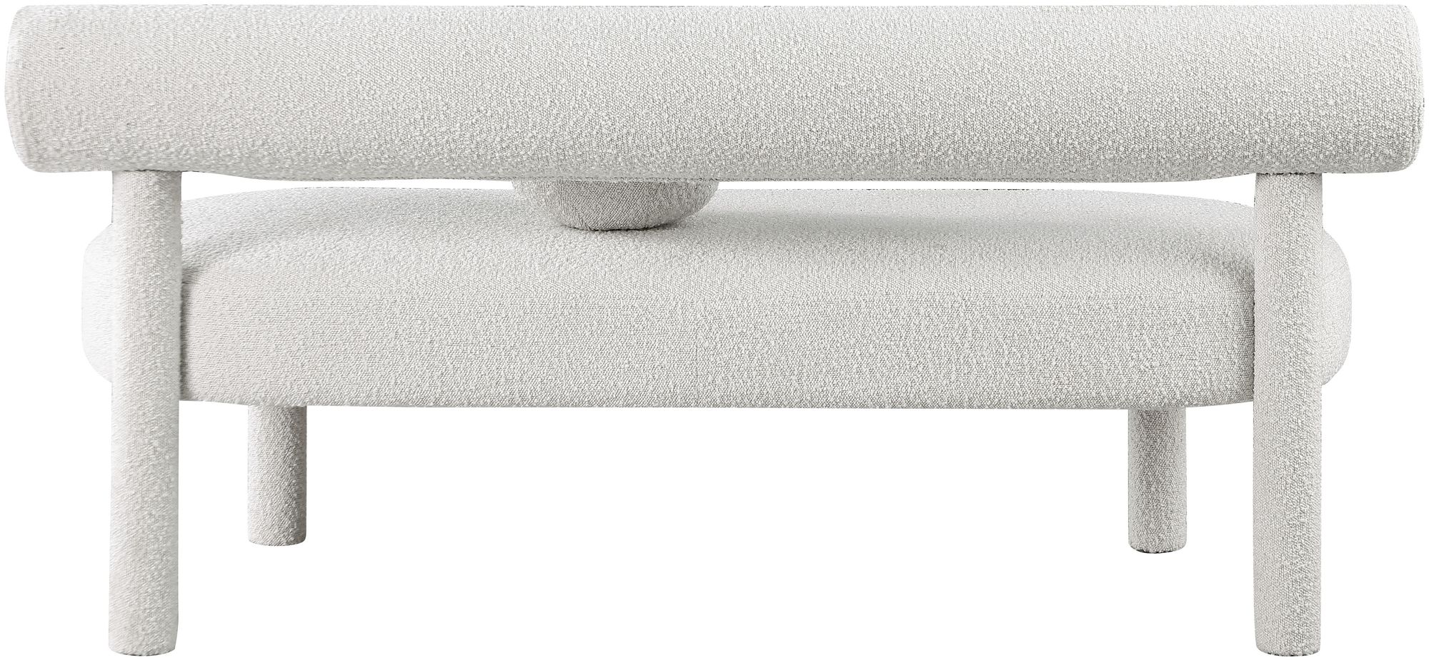 Parlor Boucle Fabric Bench