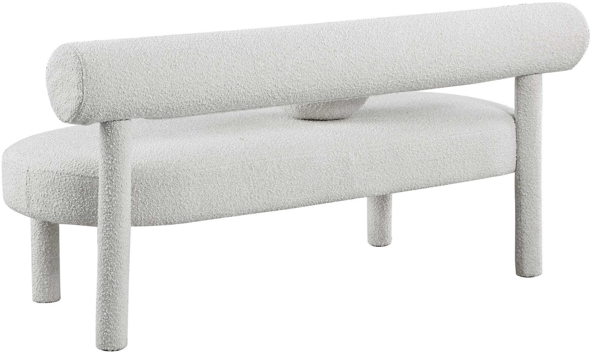 Parlor Boucle Fabric Bench