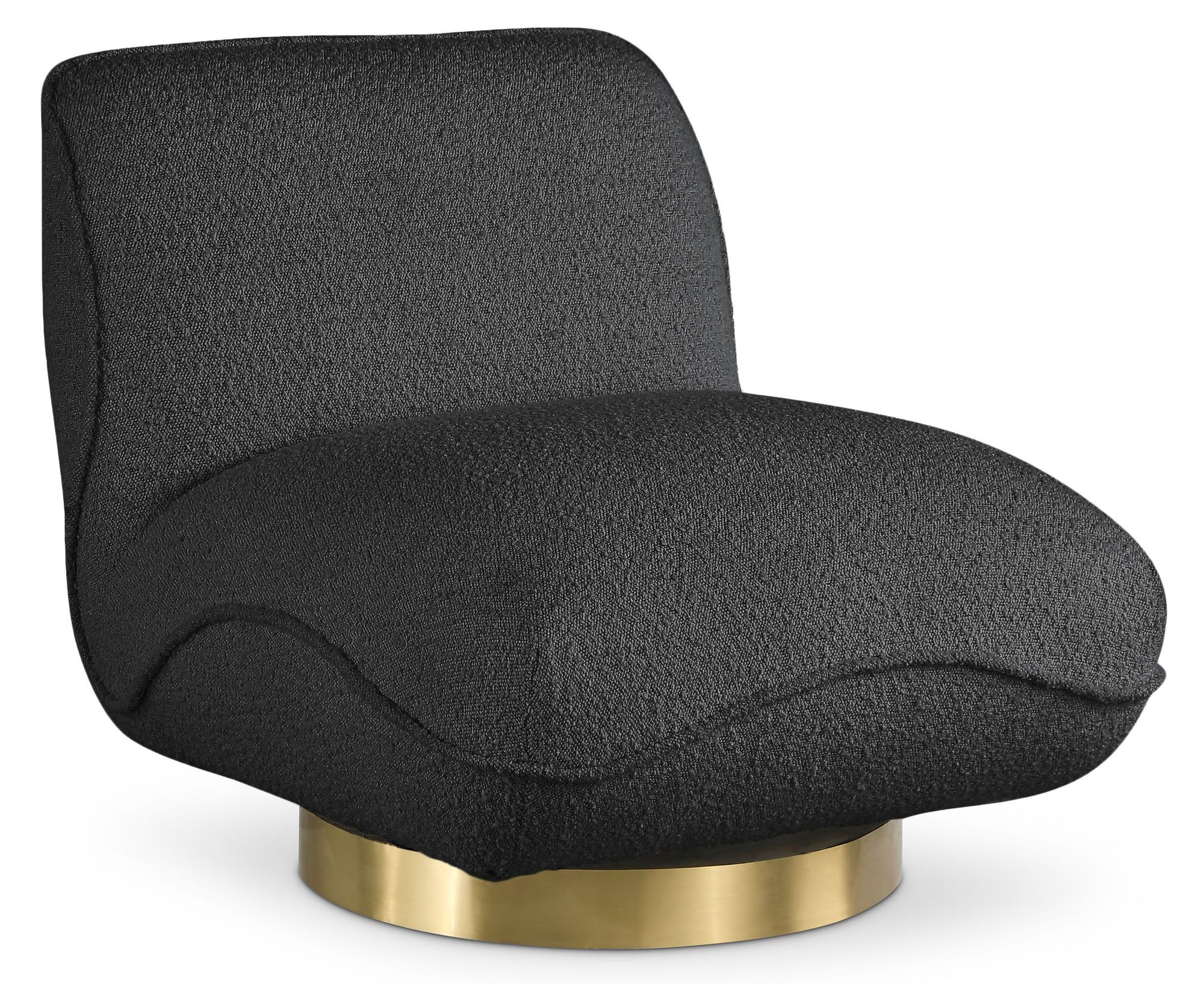 Geneva Boucle Fabric Swivel Accent Chair