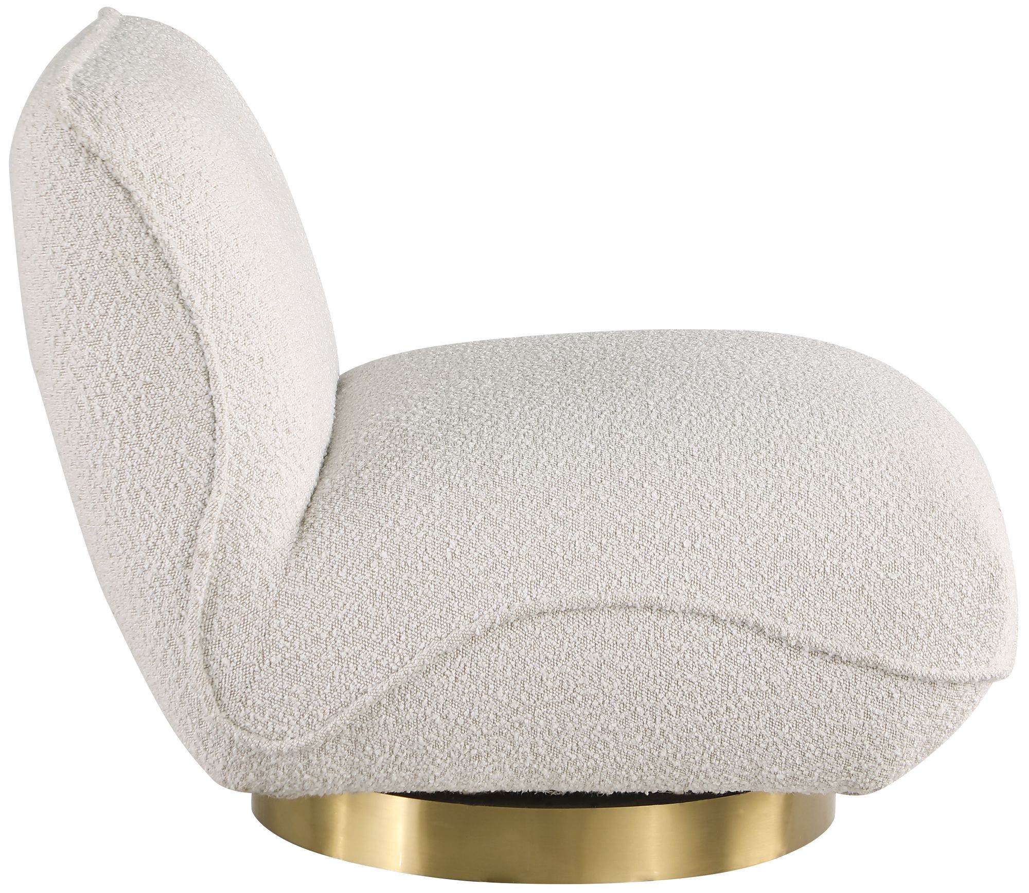 Geneva Boucle Fabric Swivel Accent Chair