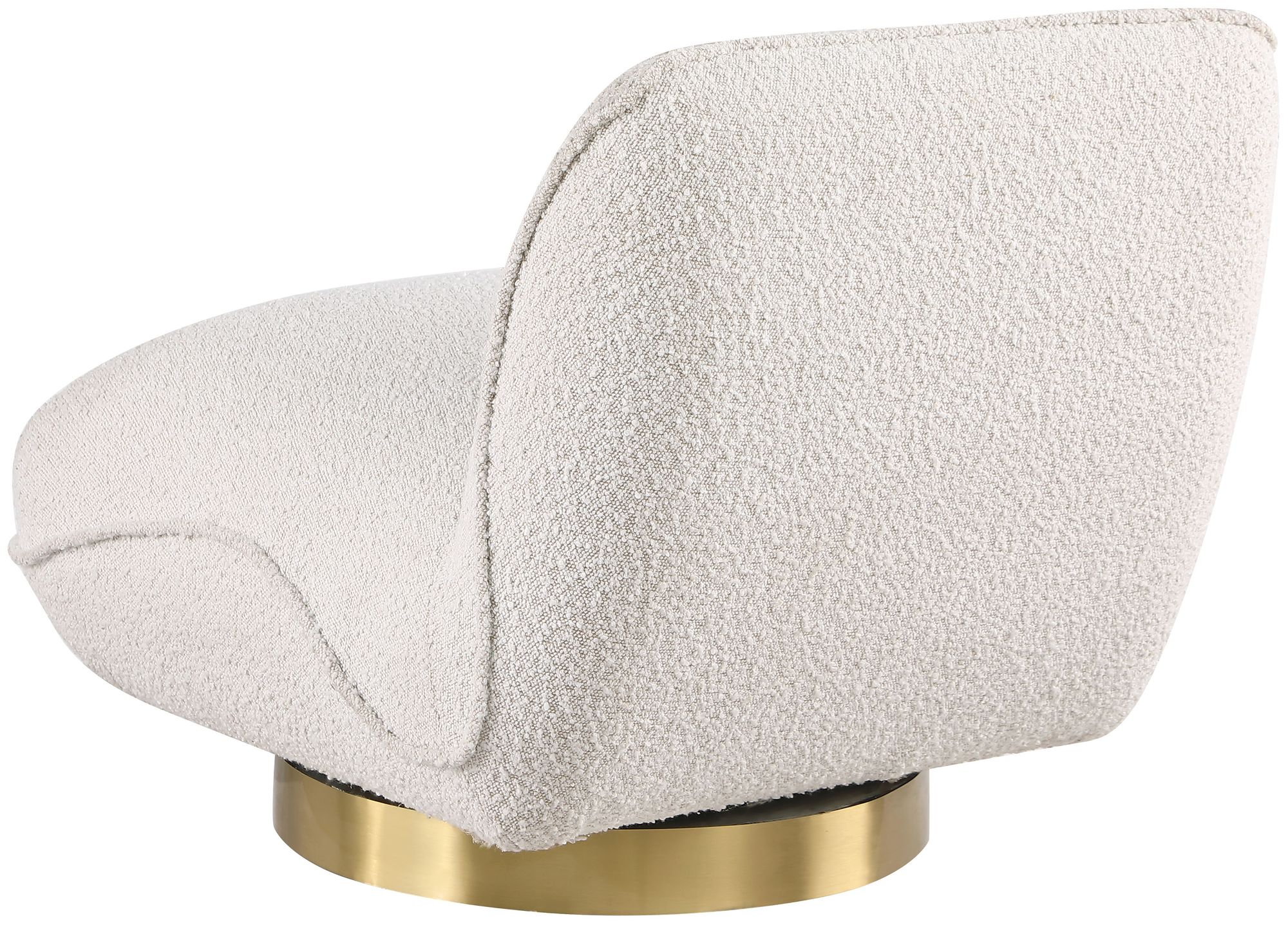 Geneva Boucle Fabric Swivel Accent Chair
