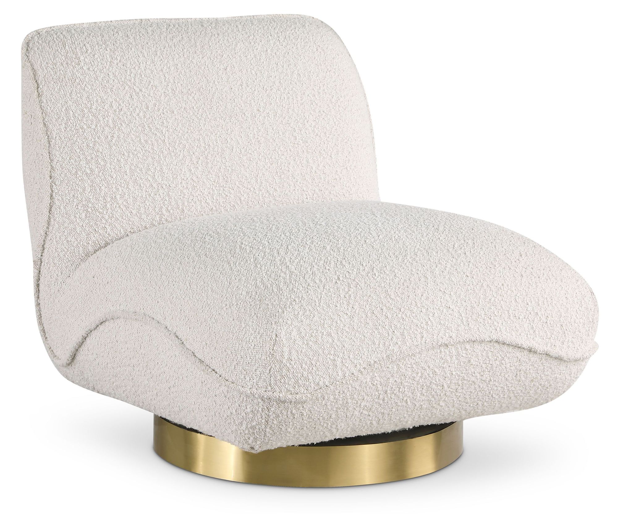 Geneva Boucle Fabric Swivel Accent Chair