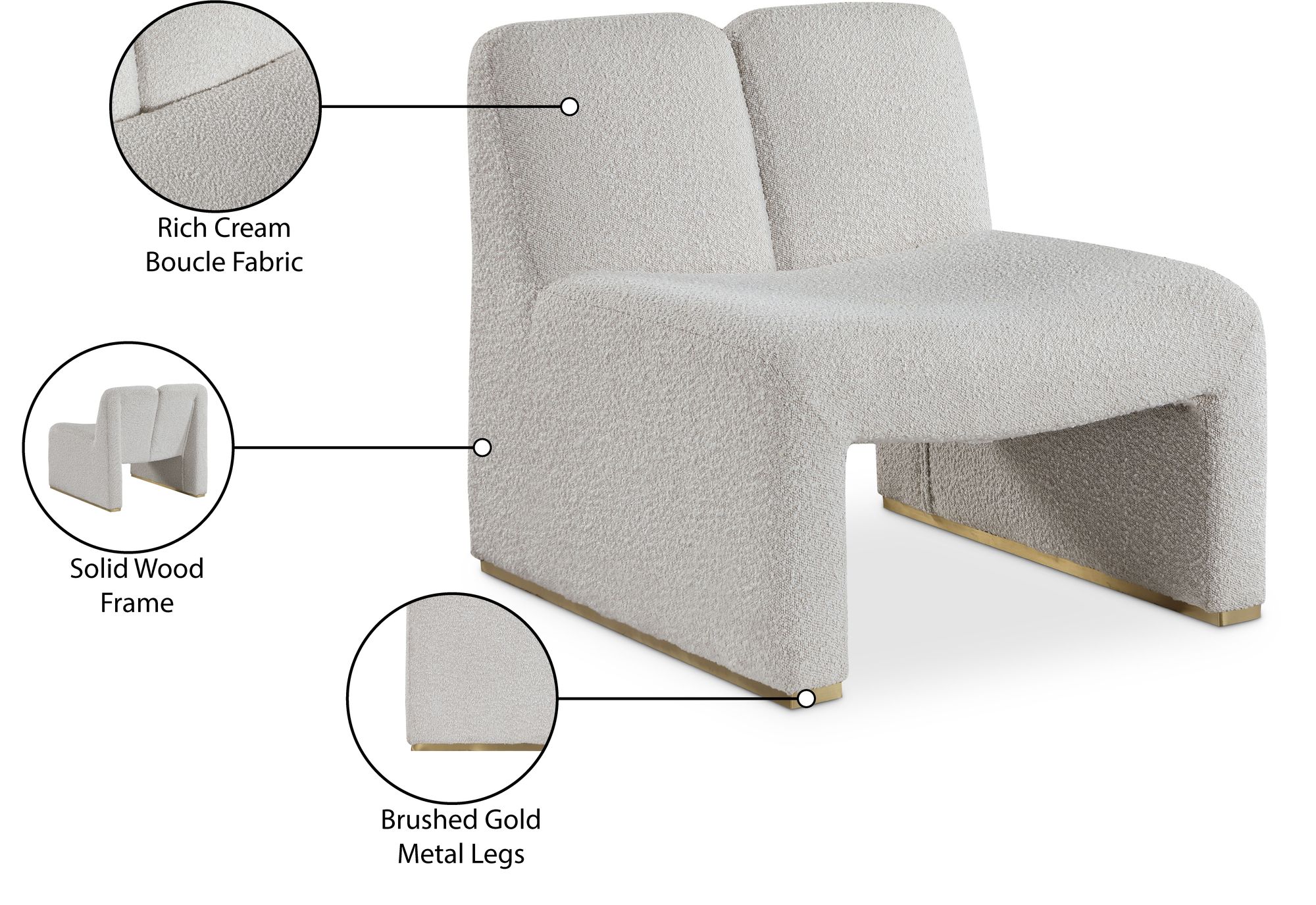 Alta Boucle Fabric Accent Chair