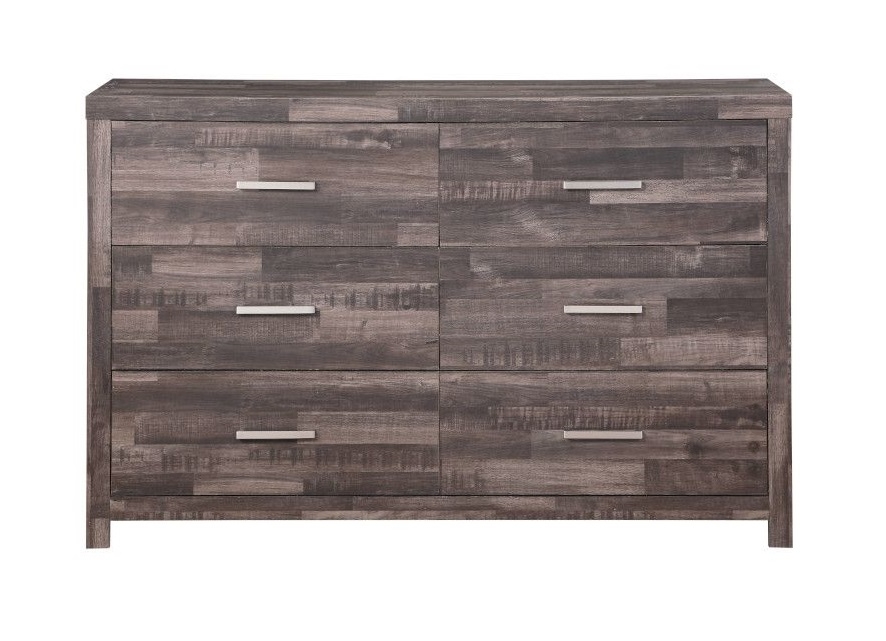 Juniper Wood Double Dresser w/6 Drawers