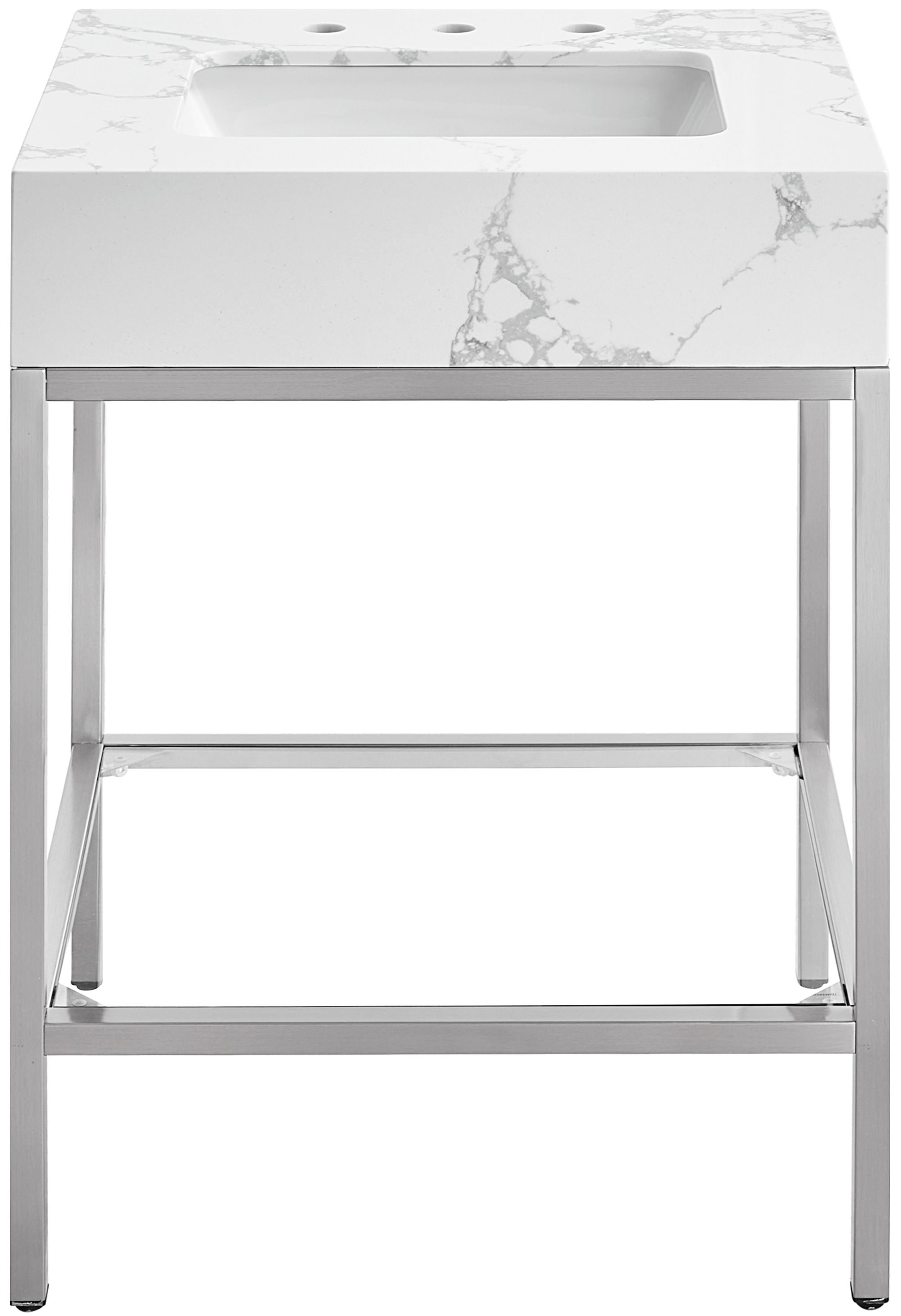 Marmo 24" Marble Single Bathroom Vanity with Ceramic Sink