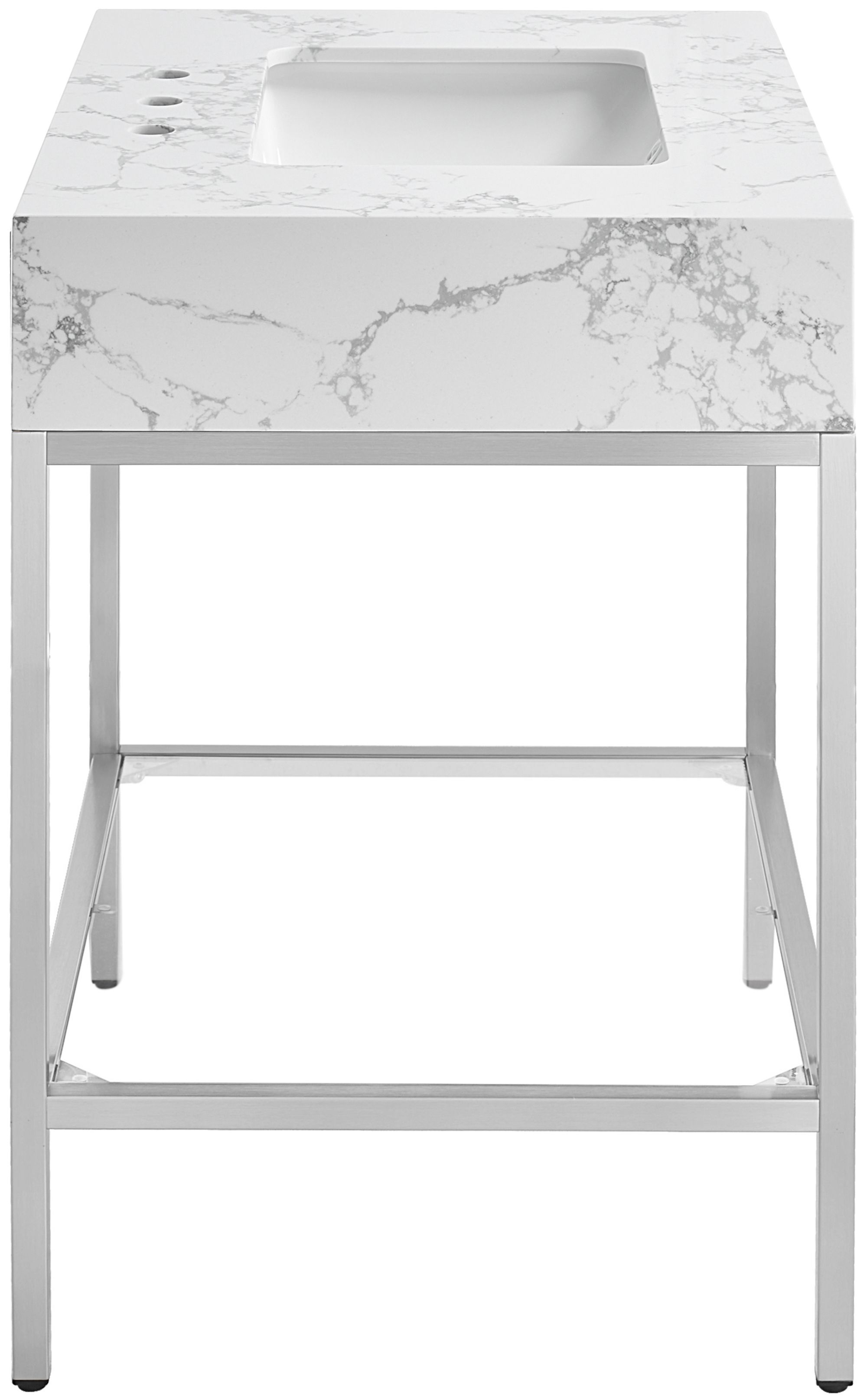 Marmo 30" Marble Single Bathroom Vanity with Ceramic Sink