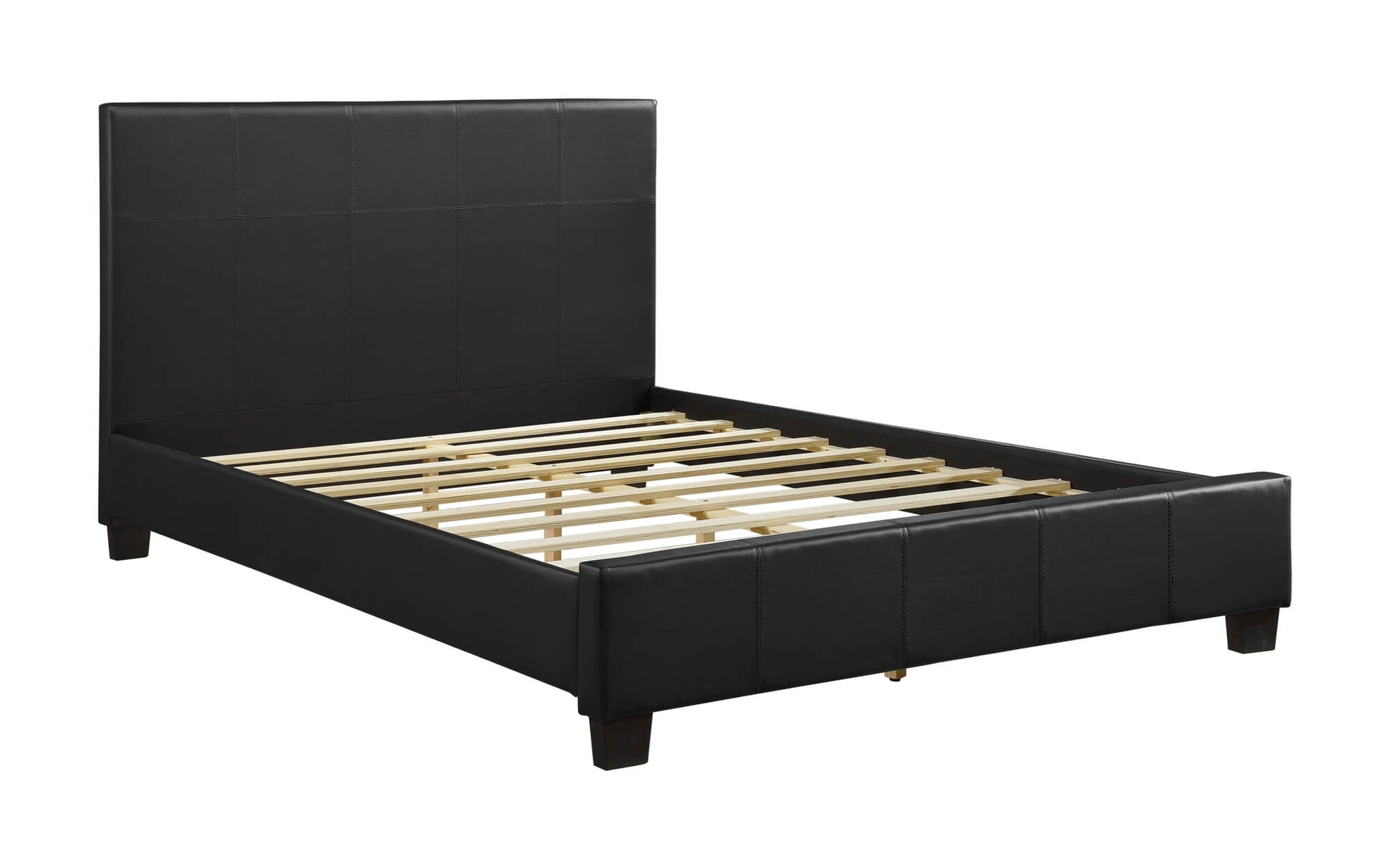 Lorenzi Leatherette Platform Bed