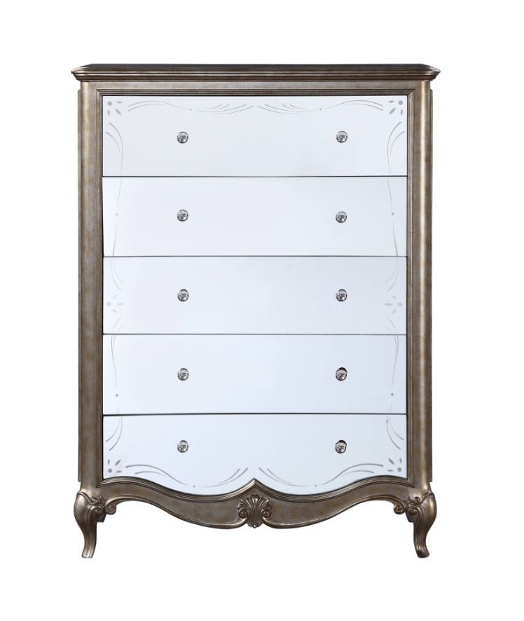 Esteban Fabric/Wood Tufted Panel Bedroom Set