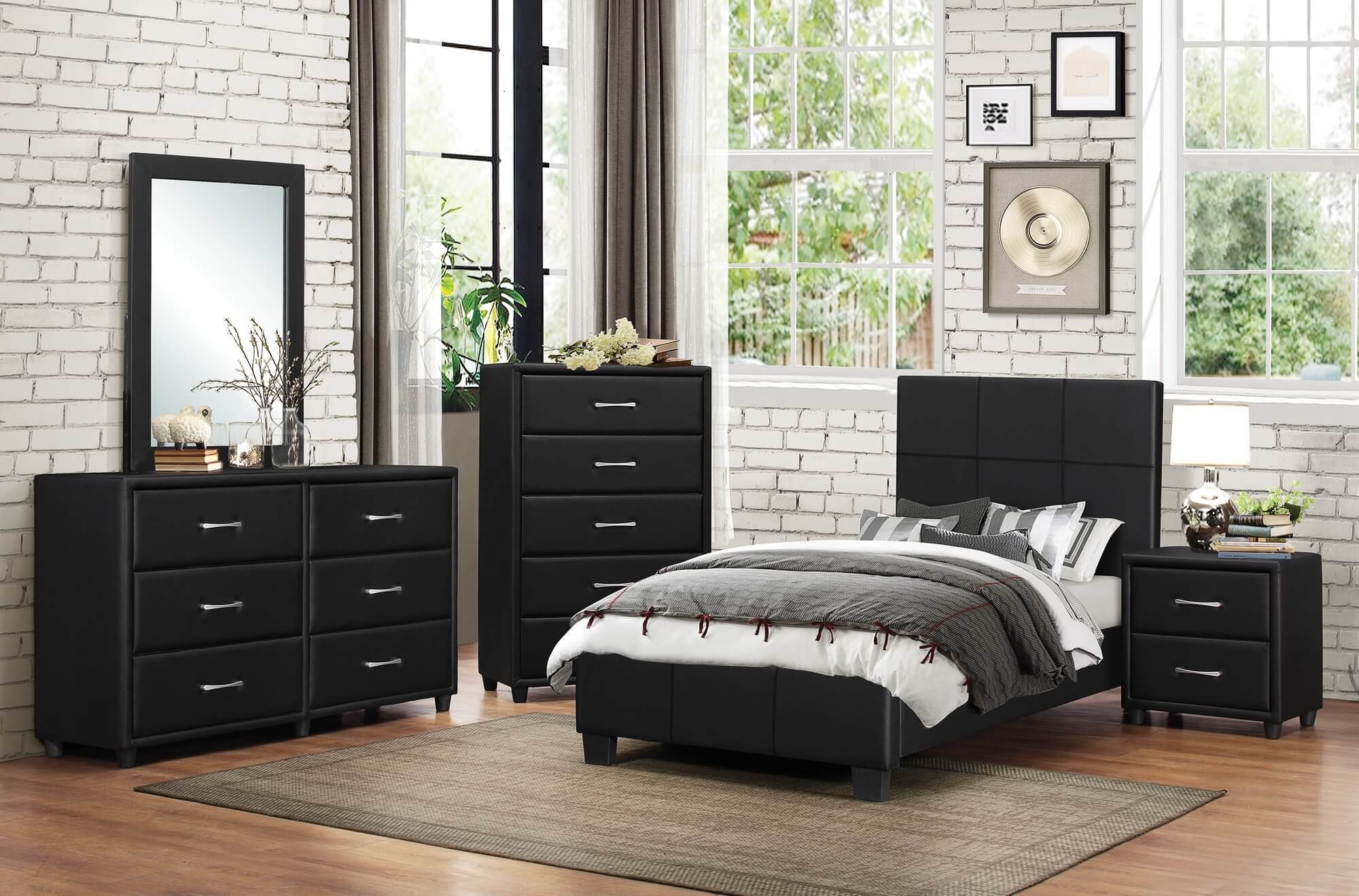 Lorenzi Leatherette Youth Bed