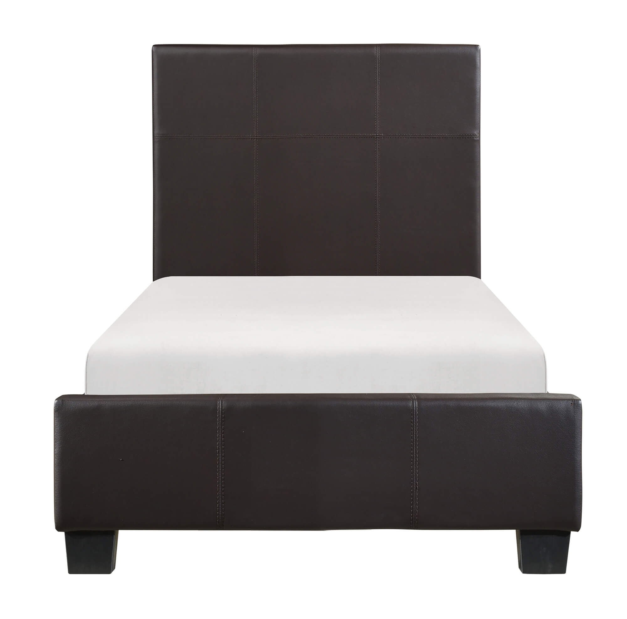 Lorenzi Leatherette Bed, Twin Size